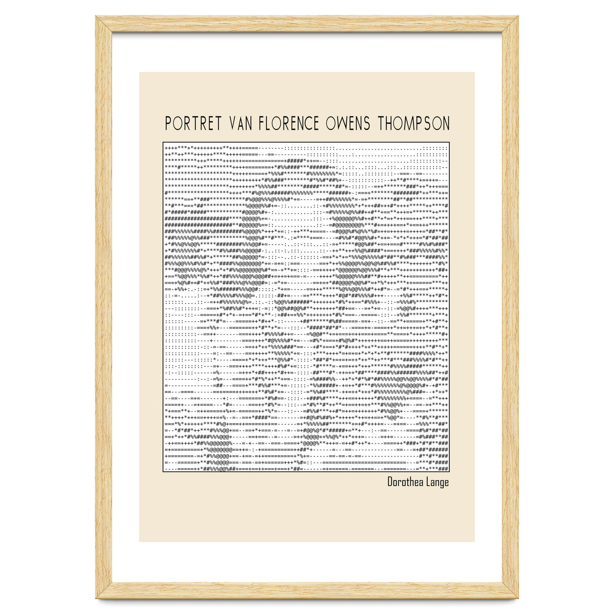 Portret Van Florence Owens Thompson (ascii Art)