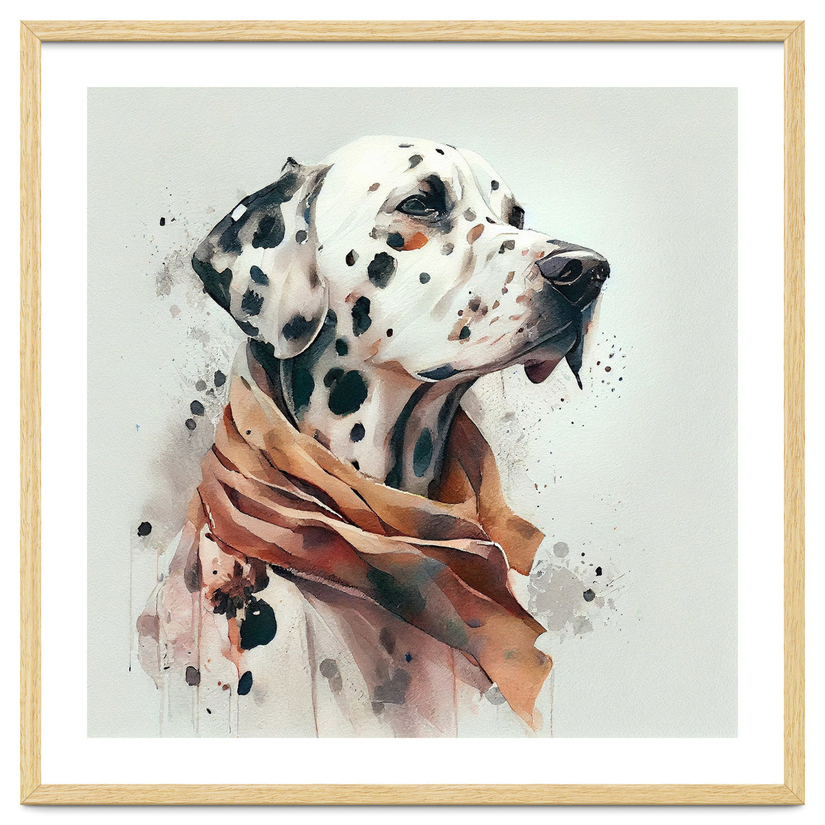 Watercolor Dalmatian Dog