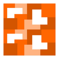 Orange Abstract Square Tiles (Print Only)