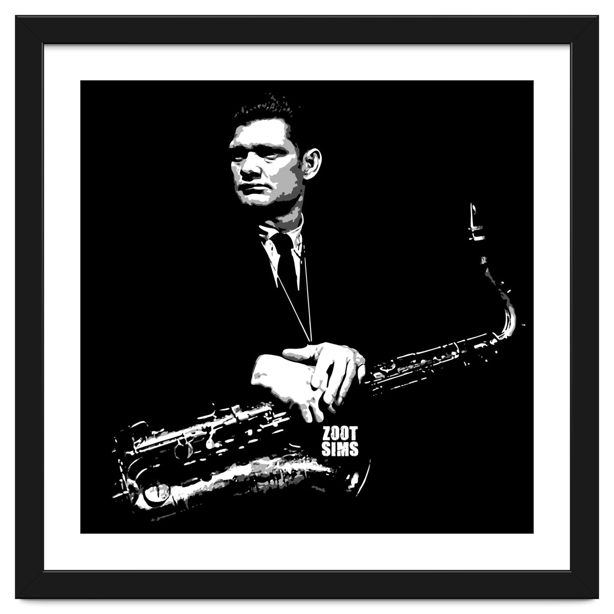 Zoot Sims American Jazz Saxophonist in Grayscale