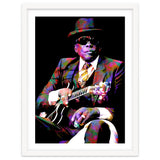John Lee Hooker American Blues Musician Legend Colorful Art thumbnail