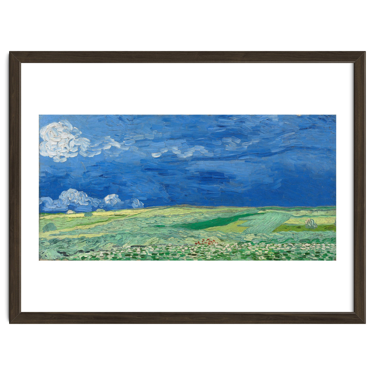 Wheatfield under Thunderclouds. Date: July 1890, Auvers-sur-Oise. Dimensions: 50.4 cm x 101.3 cm,...