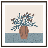 Brown Flowers in a Vase – Minimalist Floral Still Life thumbnail