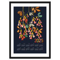 Calendar 2025 fuchsia flower