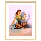 Sexy Pinup Making A Big Bad Wolf Shadow On The Wall thumbnail