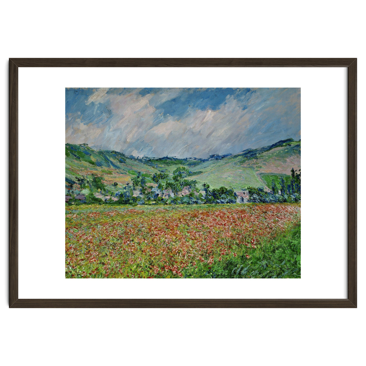 A field of poppies. Canvas.