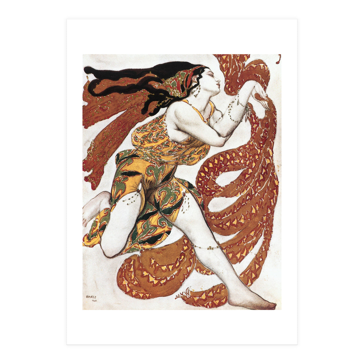 Costume sketch for a Bacchante, from the ballet &quot; Narcissus&quot. (Print Only)