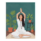 Serene Yoga Pose FitnessIllustration (Print Only) thumbnail