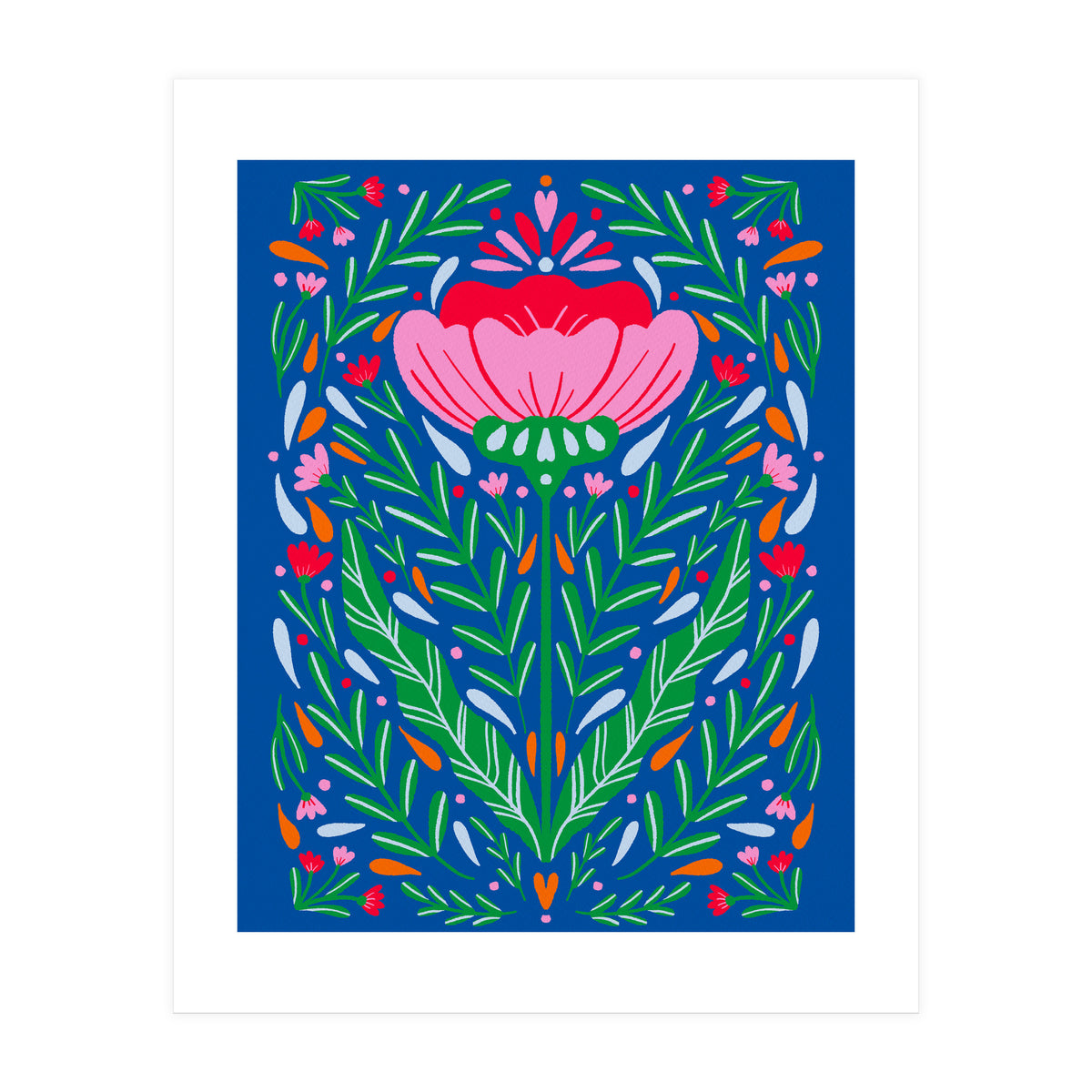 Bold Symmetrical Floral  (Print Only)
