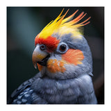 Cockatiel Parrot With Yellow Crest And Orange Cheeks (Print Only) thumbnail