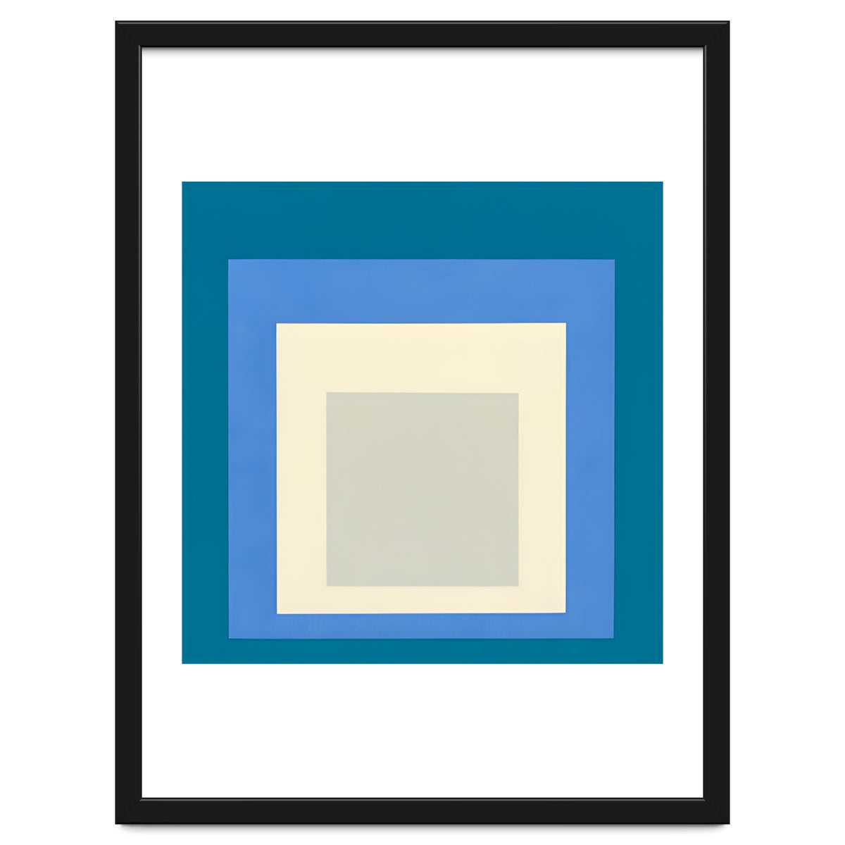 JOSEF ALBERS - HOMAGE TO THE SQUARE: BLUE WHITE GREY