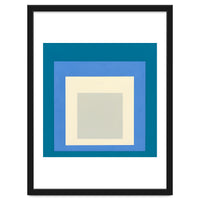JOSEF ALBERS - HOMAGE TO THE SQUARE: BLUE WHITE GREY