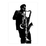 Rahsaan Roland Kirk Jazz Music Legend in Grayscale (Print Only) thumbnail