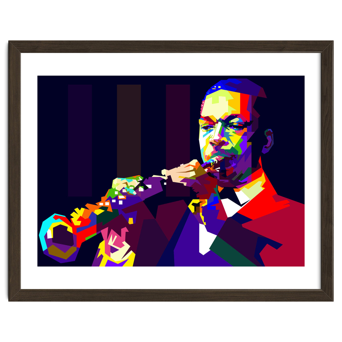 John Coltrane Jazz Musician Pop Art WPAP