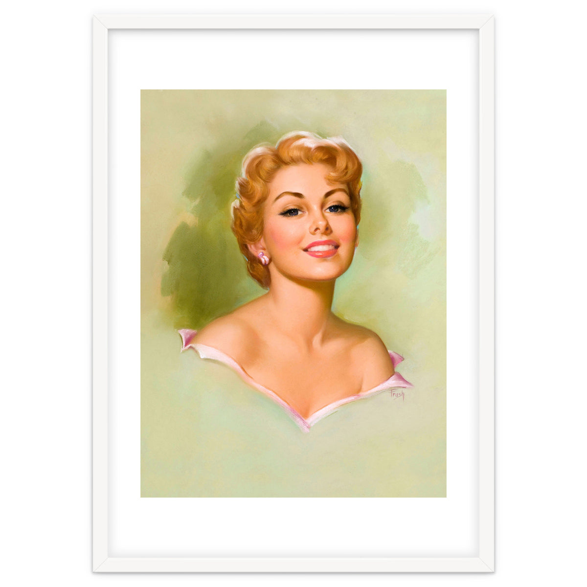Pinup Blonde Girl Portrait