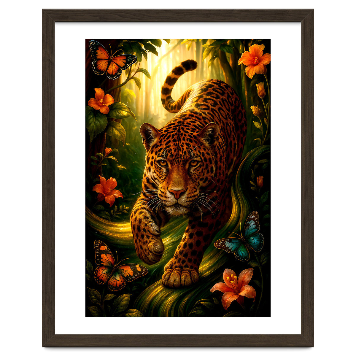 Leopard in Retro Contemporary Aesthetics