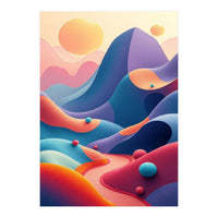 Colorful Surreal Dreamscape Digital Art (Print Only)