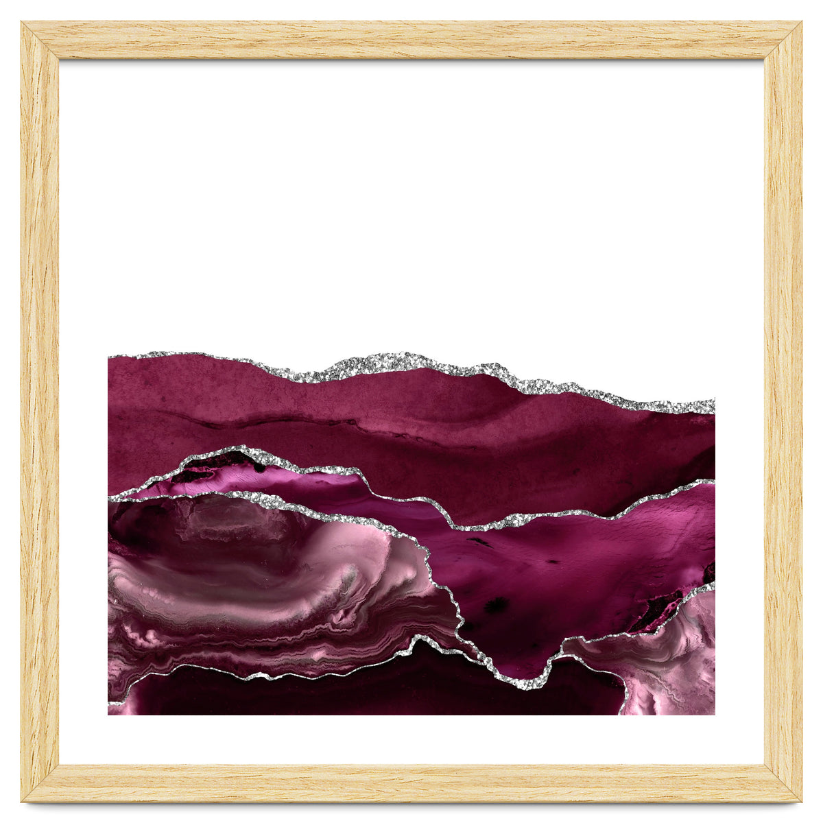 Burgundy & Silver Agate Texture 11