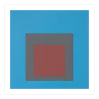 JOSEF ALBERS - HOMAGE TO THE SQUARE, BLUE, DARK RED  (Print Only)