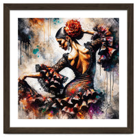 Watercolor Flamenco Dancer #4