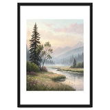 Dreamy Alpine Valley Landscape Painting thumbnail