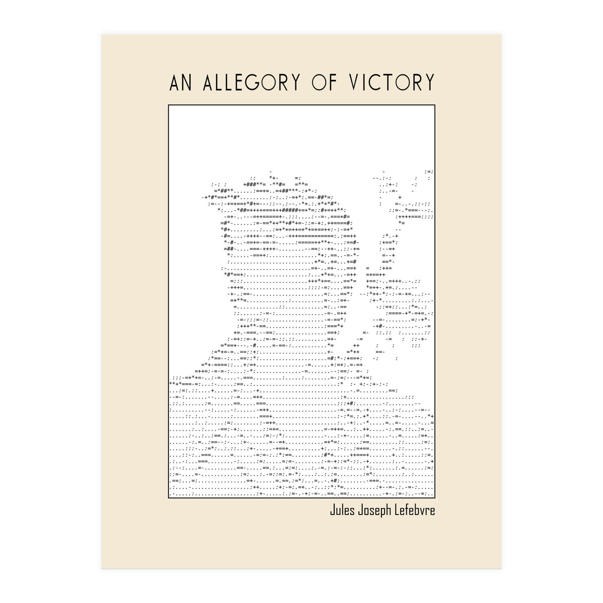 An Allegory Of Victory – Jules Joseph Lefebvre Ascii Art (Print Only)