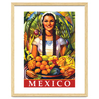 Mexico, Woman With Fruit Basket