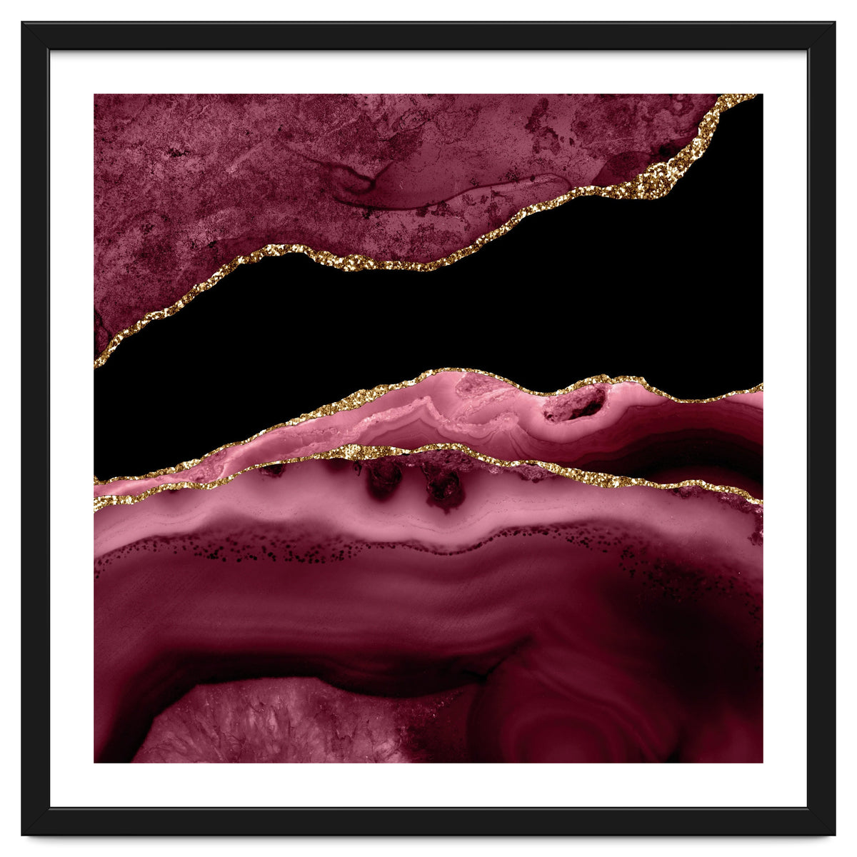 Burgundy & Gold Agate Texture 13