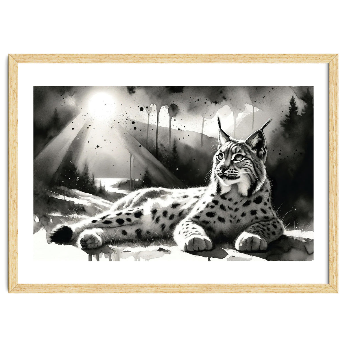 Lynx Resting In Sunlight