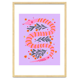 Modern snake - pink and orange thumbnail