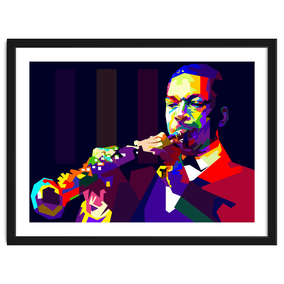 John Coltrane Jazz Musician Pop Art WPAP