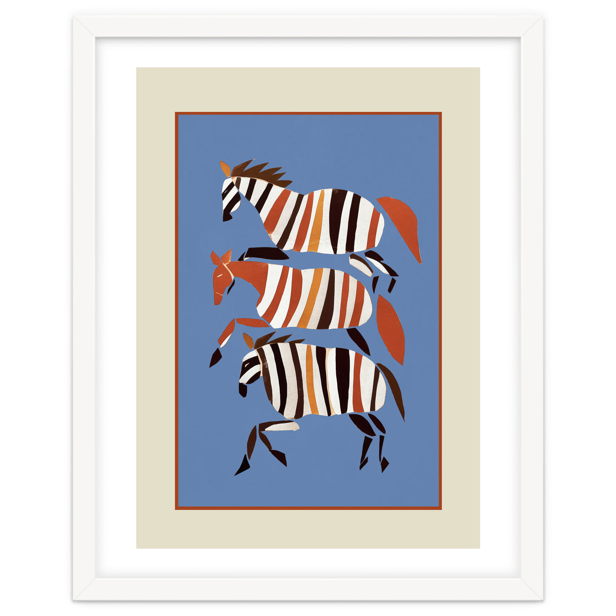 Striped Running Horses