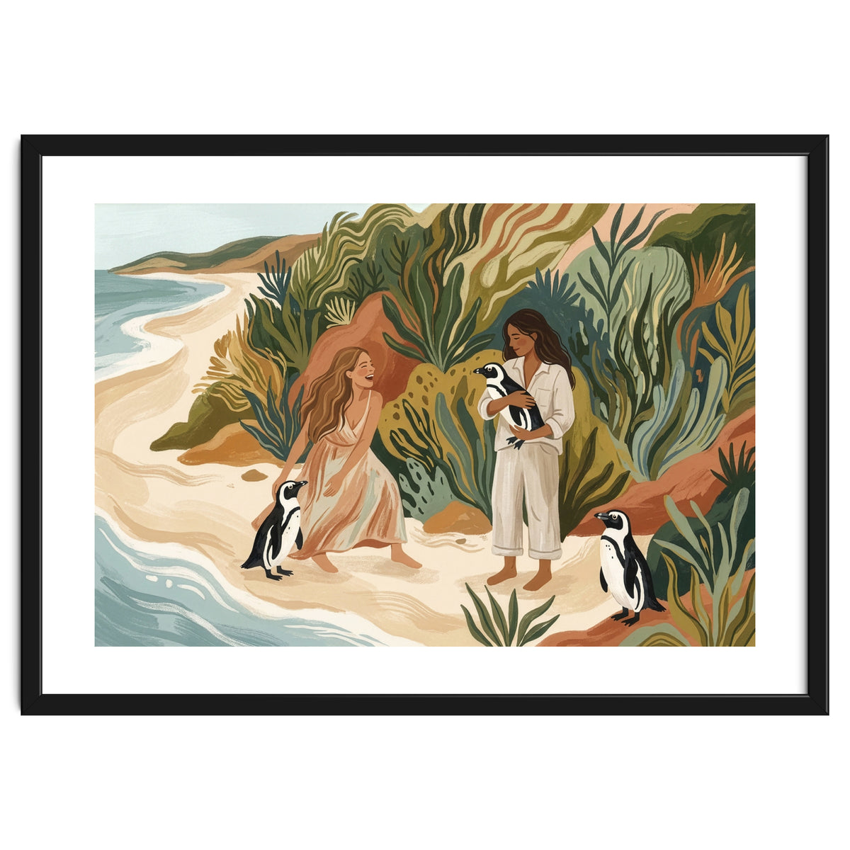 Penguin Friends By The Sea