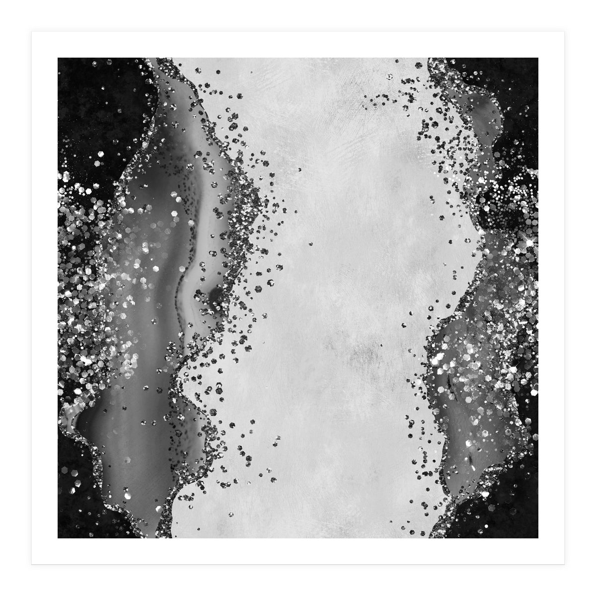 Black Glitter Agate Texture 01  (Print Only)