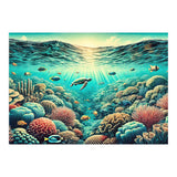 Vintage Australia, Great Barrier Reef Poster (Print Only) thumbnail