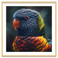 Rainbow Lorikeet Parrot Close Up Portrait