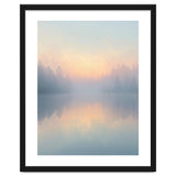 Misty Sunrise Over Pine Forest Lake thumbnail