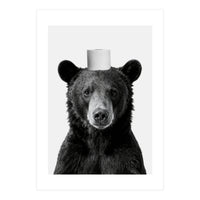 Bear, Toilet Paper Crown, Nursery Animal Art for Children (Print Only)