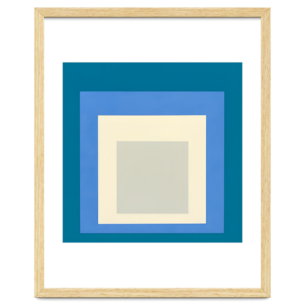 JOSEF ALBERS - HOMAGE TO THE SQUARE: BLUE WHITE GREY