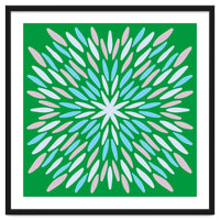 Petal Burst - green, blue, beige