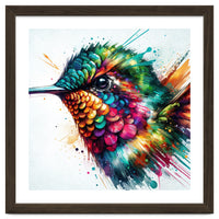 Watercolor Hummingbird Portrait