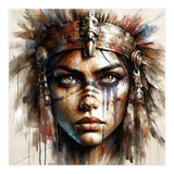 Regal Warrior Woman Watercolor Portrait (Print Only) thumbnail
