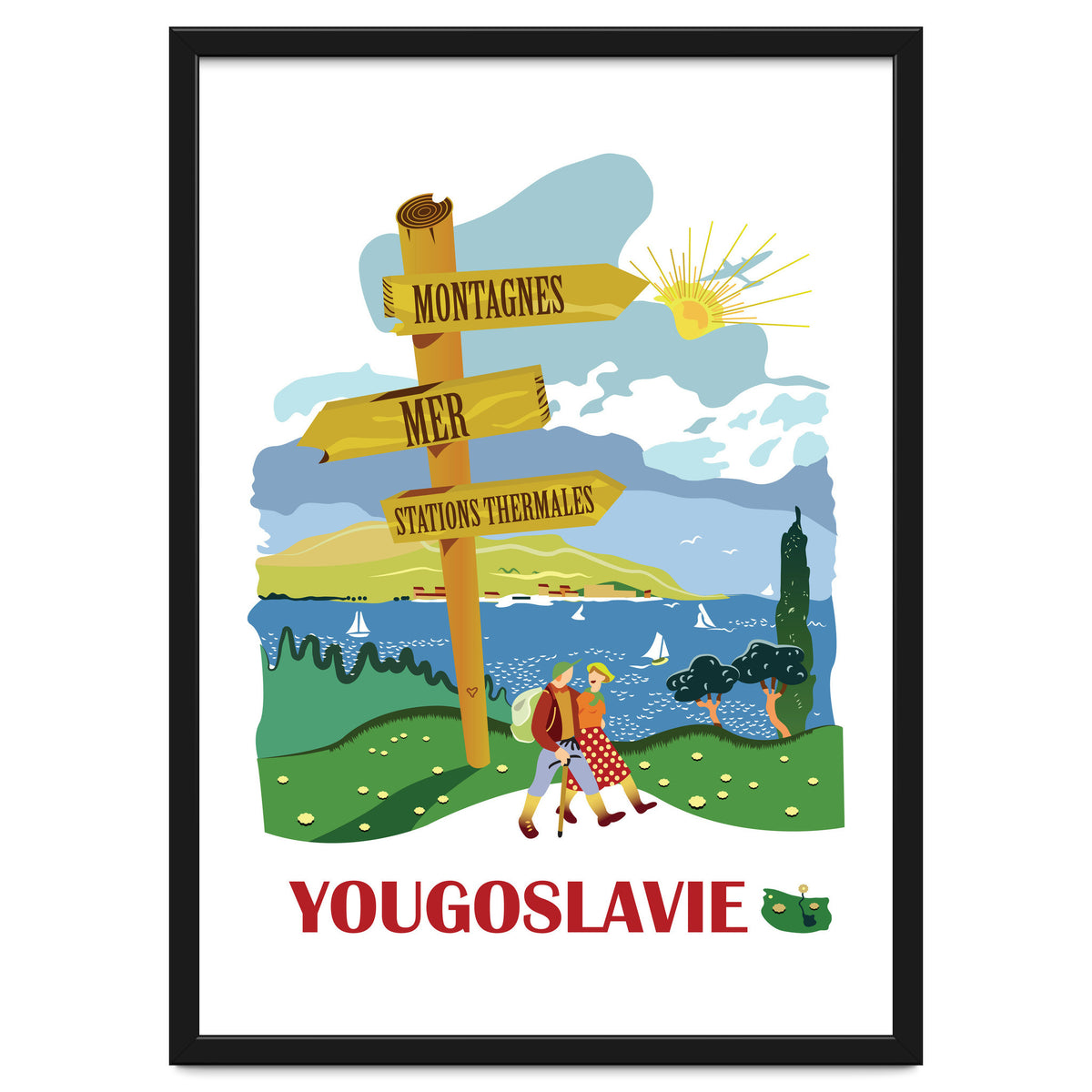 Hiking on Adriatic Coast, Yugoslavia