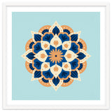 Mandala flower - orange and blue thumbnail