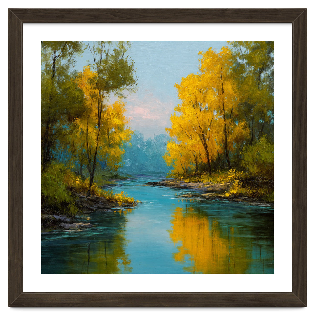 Serene Autumn River Landscape