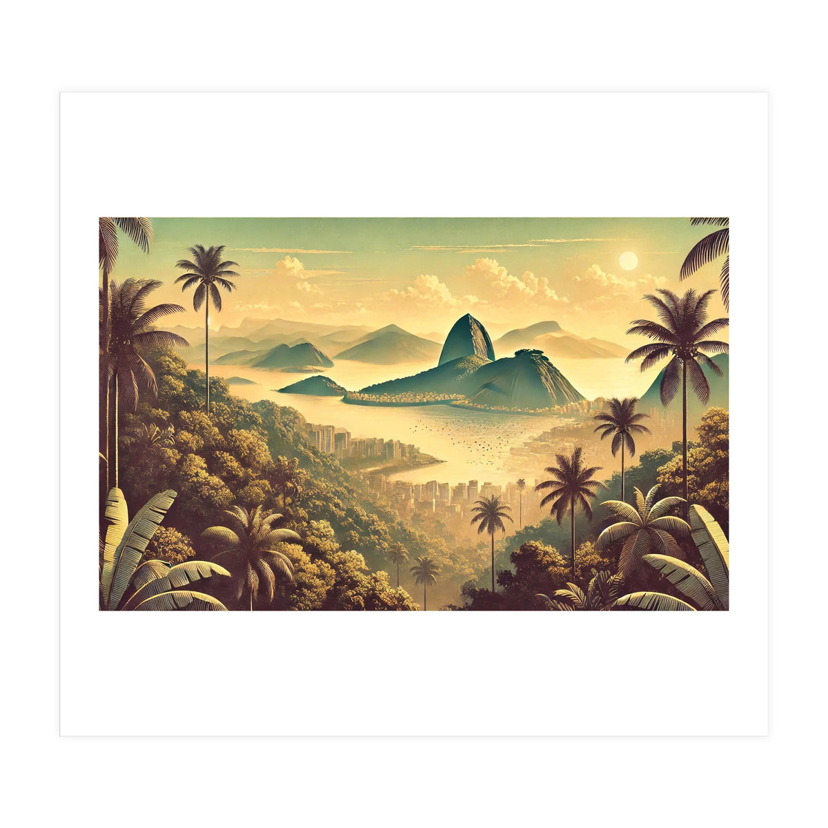 Vintage Brazil, Rio De Janeiro Tropics Poster (Print Only)