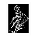 Rahsaan Roland Kirk American Jazz Multi-Instrumentalist in Grayscale (Print Only) thumbnail