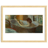 Woman in bath, sponging her leg. Pastel, 1883-84   19.7 x 41 cm. thumbnail