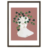 Roman Planter, Plant Pot, Botanical Nature Victorian Statue Face, Eclectic Bohemian Plant Lady Illustration thumbnail