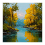 Serene Autumn River Landscape (Print Only) thumbnail